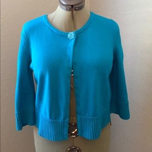 Jones & Co. Crop cardigan sweater